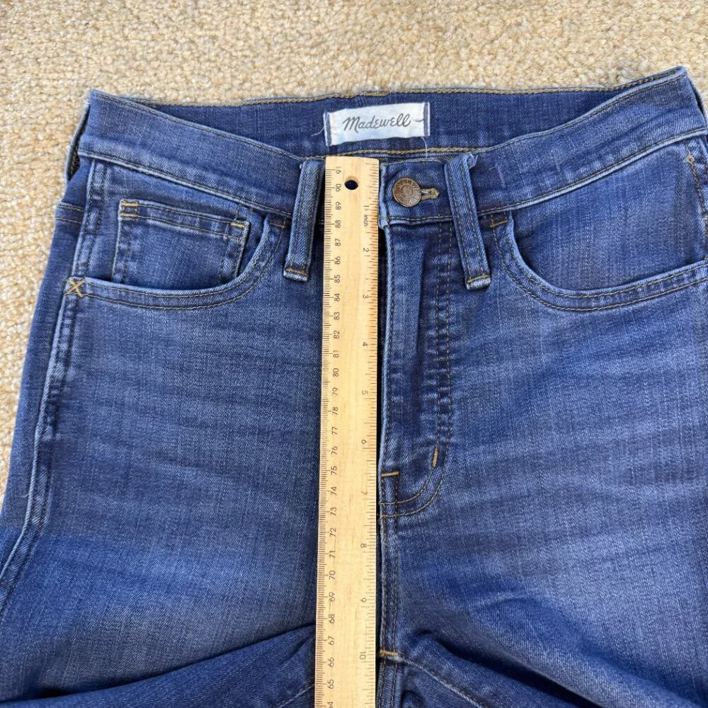 Madewell Roadtripper 10 Inch High Rise Skinny Jeans Womens Size 24 Blue F596 - Picture 11 of 14